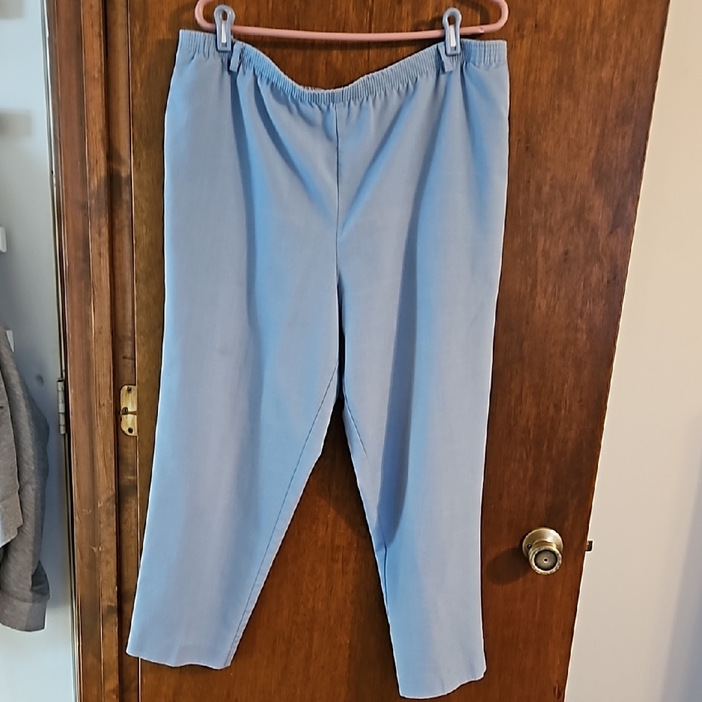 Women's Light Blue Pants, Alfred Dunner, sz 18W